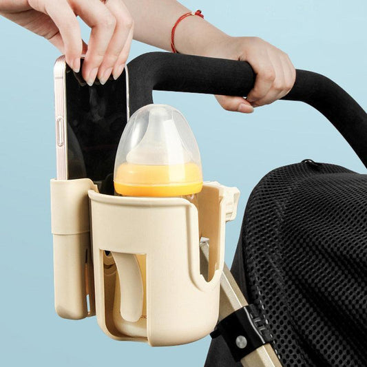 תמונה של "מעמד לבקבוק וטלפון לעגלת תינוק: הפתרון המושלם להורים בדרכים"