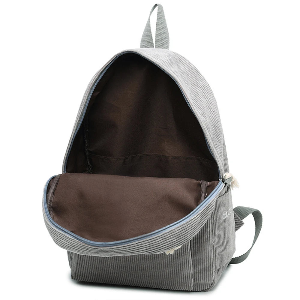 תיק גב קורדורוי בעיצוב אישי עם שם רקום