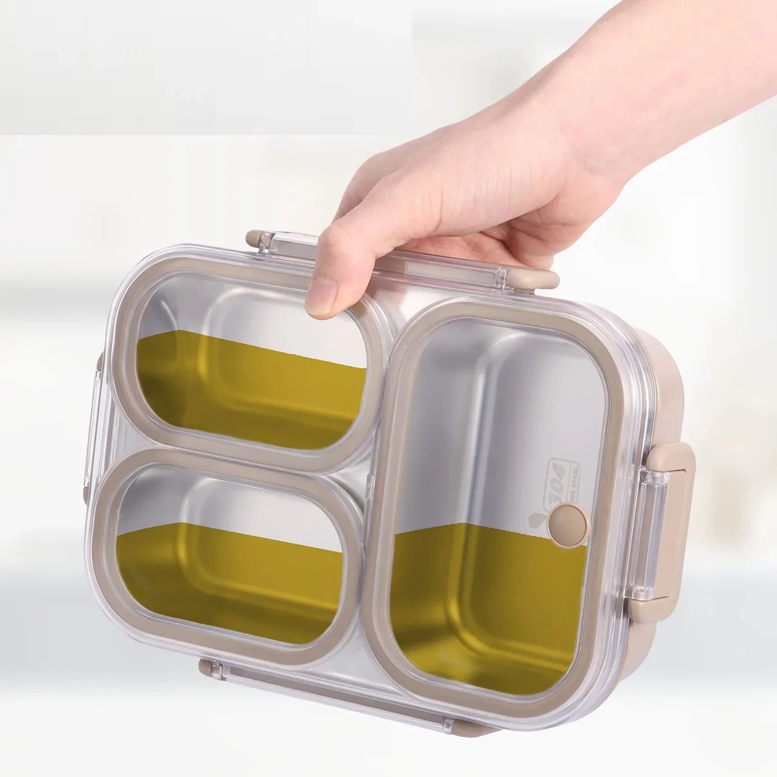 קופסת אוכל מחולקת מנירוסטה – שומרת טריות ועמידה במיוחד - מיה מתנות שילדים אוהבים