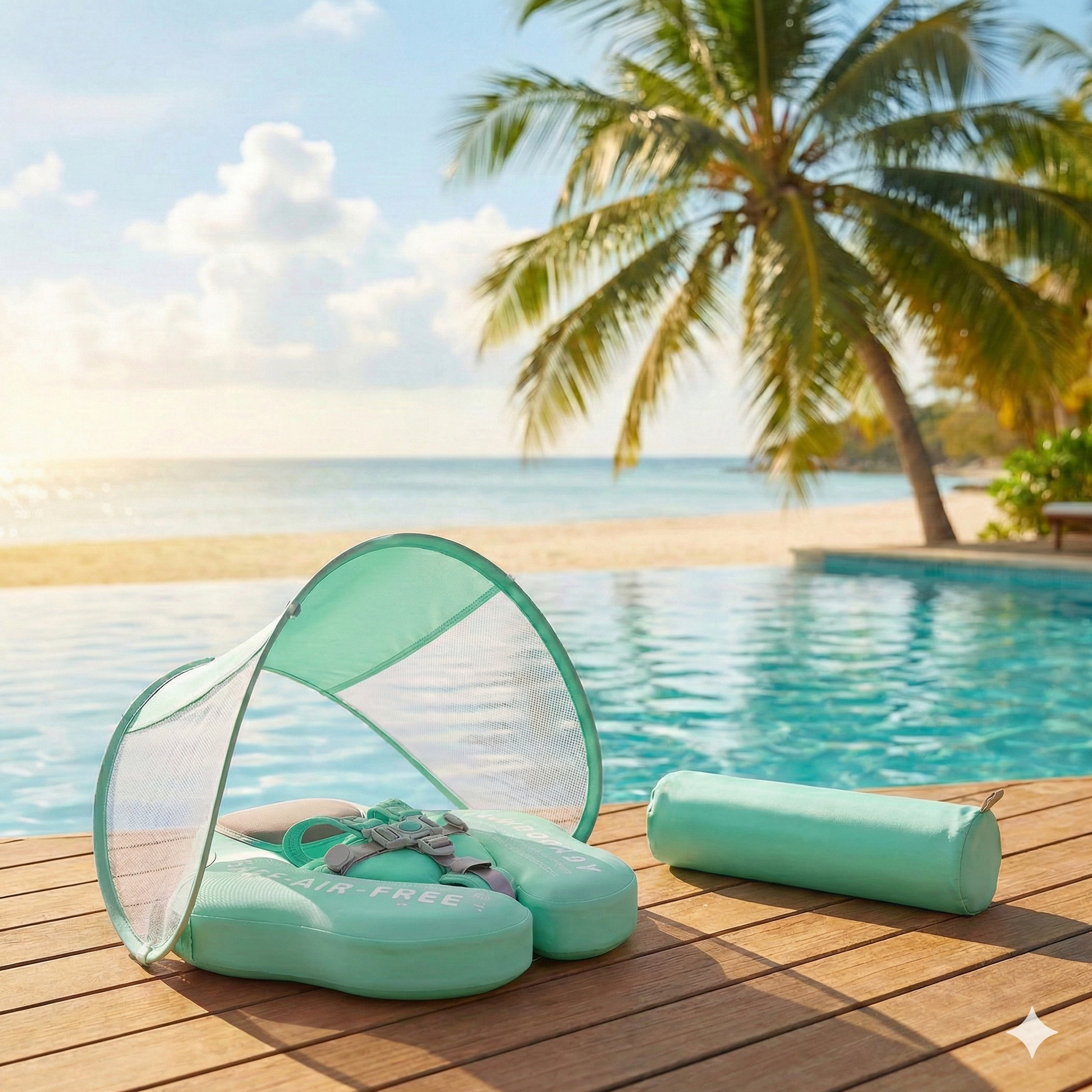 מצוף בטיחותי לתינוקות ללא ניפוח - מיה מתנות שילדים אוהבים צבע ירוק