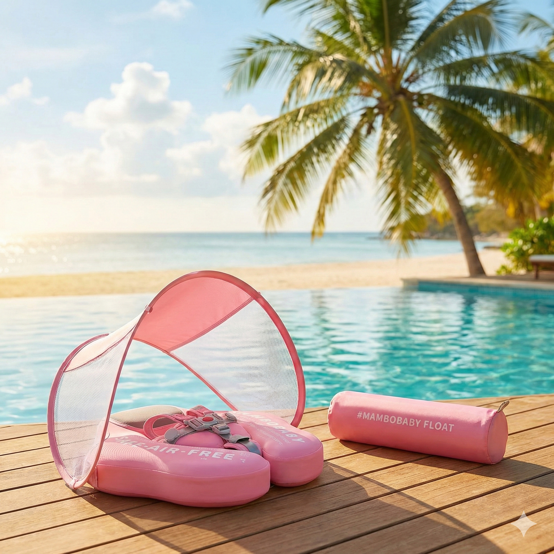 מצוף בטיחותי לתינוקות ללא ניפוח - מיה מתנות שילדים אוהבים צבע ורוד